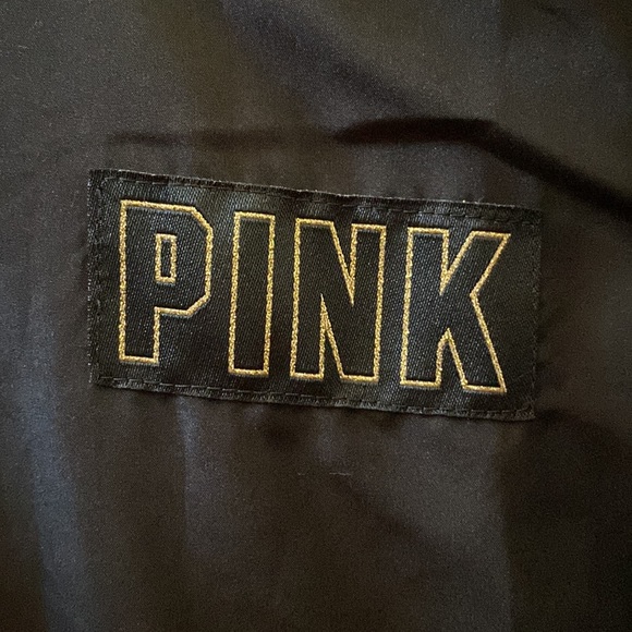 Victoria’s Secret “Pink” Quilted Sleeve Full Zip Bomber Jacket in Adult Small - Picture 6 of 7